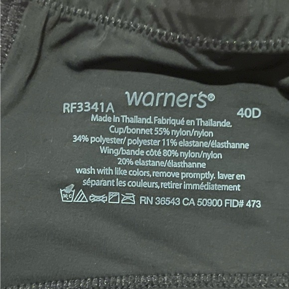 Warner's Womens Lace Escape Underwire Contour Bra Style-RF3341A - 40D - Picture 4 of 5